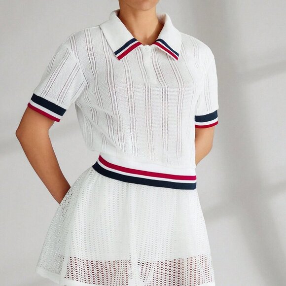 White Casual Women's Sports Summer Tennis Basic Thigh High Top - Picture 3 of 5